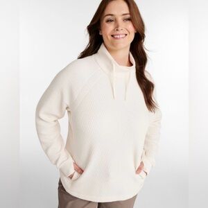 L.L. Bean Women's Ridgeknit Crossneck Pullover